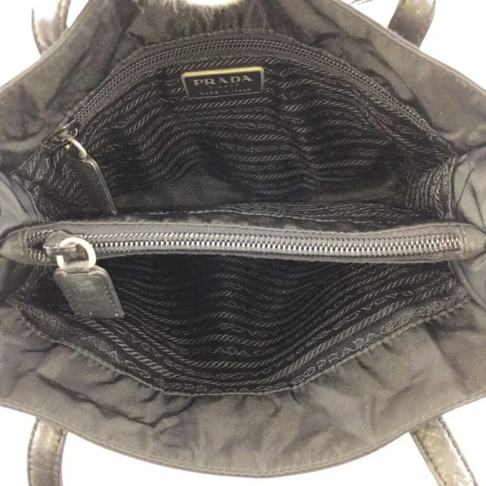 Prada Nylon Leather Tessuto Triangle Logo Shoulder Bag - Picture 9 of 10